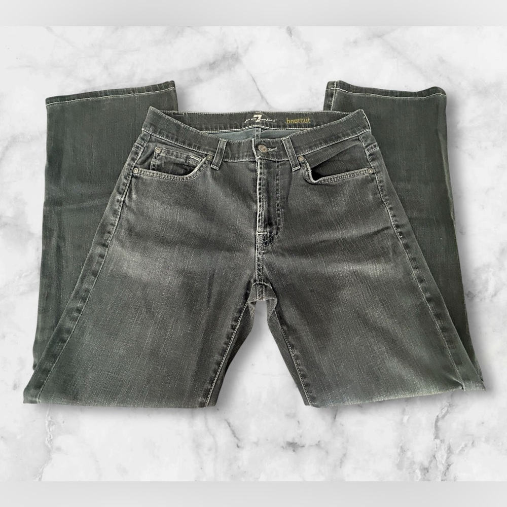 7 For All Mankind Blue Bootcut Mid Rise Boho Westerncore Denim Jeans Size 30